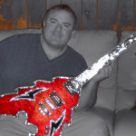 Pic - TTK w/ The Minarik Firebolt for Artist John Armleder