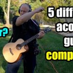 PICKING THE PERFECT SIZED ACOUSTIC GUITAR - 5 Different Sized Acoustic Guitars - OUTDOOR DEMO
